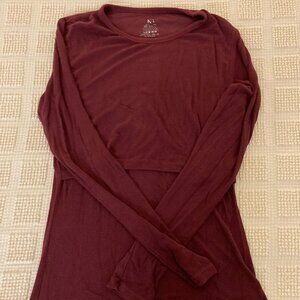 Kindred Bravely Bamboo Crew Neck Nursing Long Sleeve T-Shirt Medium